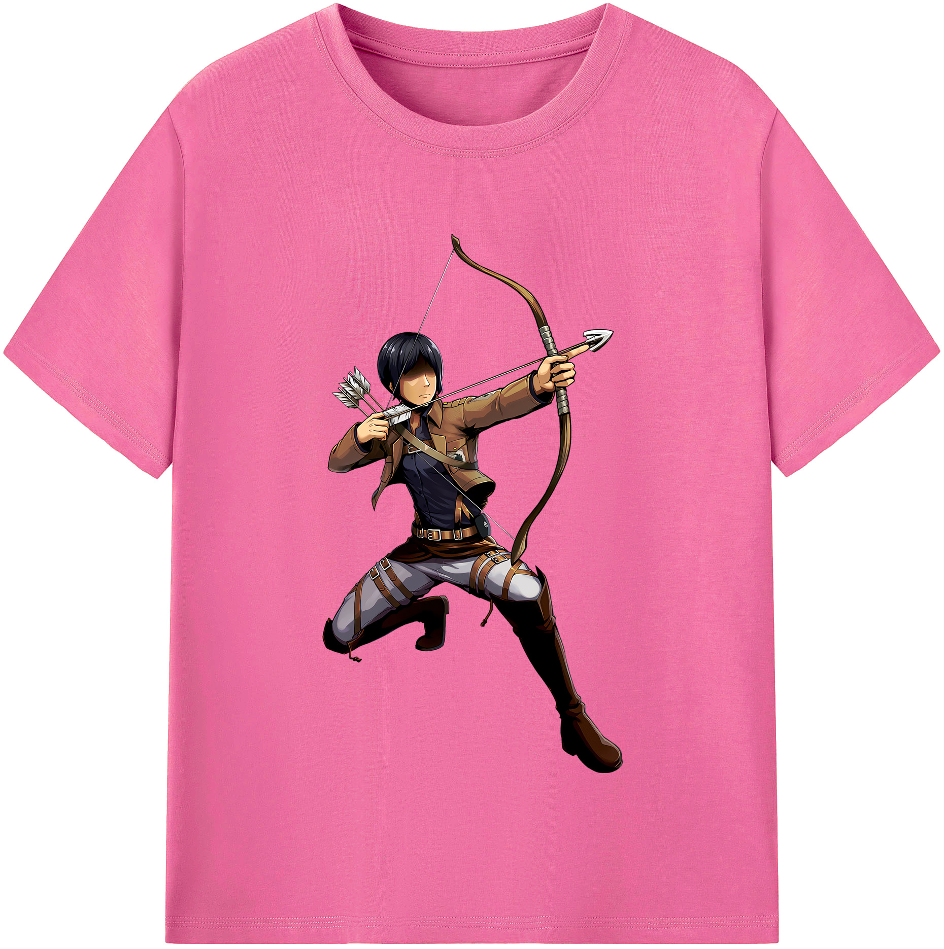 （画像用） 進撃の巨人 Attack on Titan レディースカジュアルプリントTシャツ（綿100％）